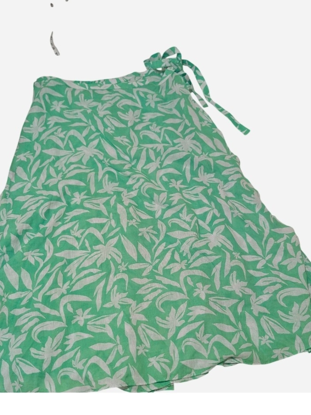 Pre-owned Caslon Green and White Floral Midi Skirt - Picture 2 of 8